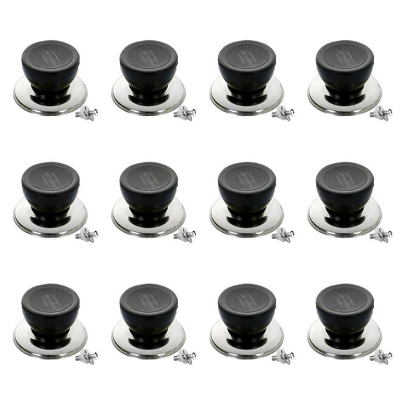 12 Pieces Pot Lid Handle Knob Cap Set Heat Resistant Stainless Steel for Universal Cookware Replacement
