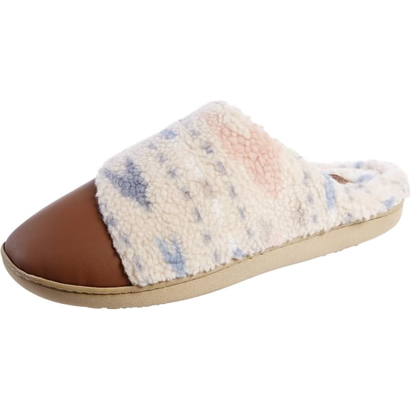 Isotoner Women's Clog Slipper: Indoor/Outdoor, Non-Slip, Memory Foam, Vegan Leather, Machine Washable