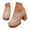 Beige, variante sur Sandales Compensées à Bout Fermé pour Femmes, Découpées, Sans Arrière, Mules à Plateforme, Talon Haut Épais, à Enfiler, Chaussures Habillées, Blanches, Taille 6,5