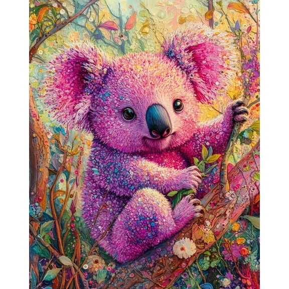 Paint by Numbers for Adults Kids Beginner Dreamlike Pastel Koala DIY Acrylic Painting by Numbers Kits with Brushes Acrylic Pigment Home Decoration Gifts 16 x 20 inch