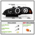 thumbnail image 2 of For Black 1992-1995 Honda Civic 2/3Dr LED Halo Projector Headlights Left+Right, 2 of 7