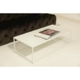 thumbnail image 4 of Pangea Home Miley Rectangular Modern Metal Coffee Table in White, 4 of 5