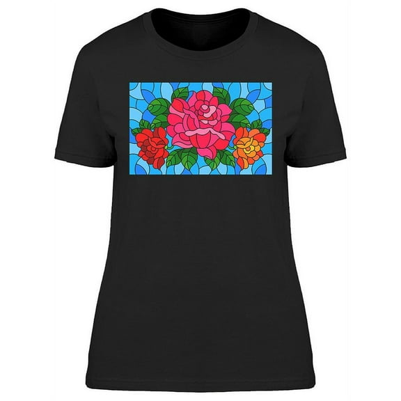 Ornamental Flower Pattern T-Shirt Women -Image by Shutterstock, Female Small