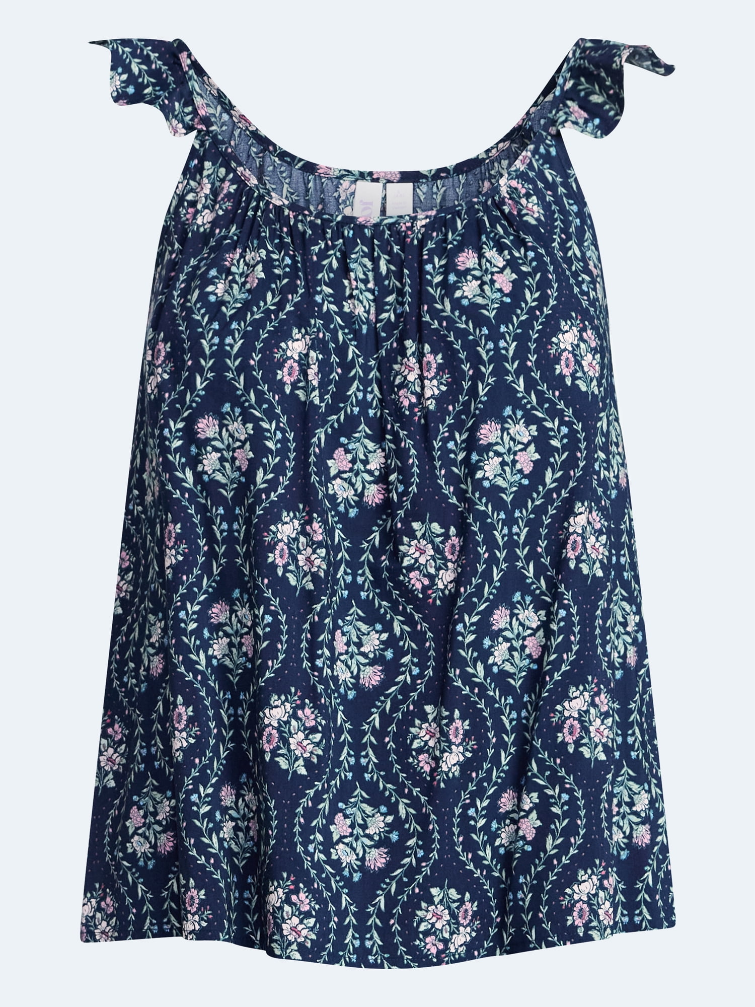 Joyspun Women's Woven Sleep Cami and Shorts Set with Ruffle, 2-Piece, Sizes XS-3X