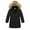 Black, variant on Toddler Fleece Jacket Kids Girls Boys Winter Warm Thick Hooded Down Coat Down Jacket Padded Overcoat New Fall Jackets Winter Outerwear Pinky 130