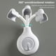 thumbnail image 3 of Soporte para cabezal de ducha montado en la pared para baño, autoadhesivo ajustable de 360 ​​grados con soporte de gancho, gris JAMW Sencillez, 3 of 5
