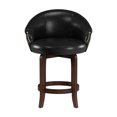 thumbnail image 3 of Hillsdale Furniture Dartford Upholstered Wood Counter Height Stool, Dark Brown Cherry, 3 of 13