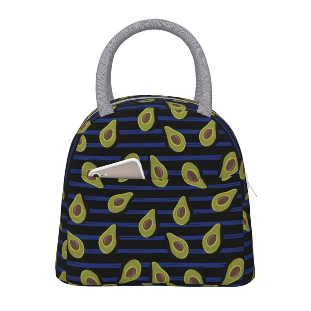 Easygdp Avocado Bolsa de Almuerzo Insulada Grande, Forro de Aluminio, Diseño Espacioso, a Prueba de Fugas, Ideal para Trabajo, Picnics, Viajes y Actividades al Aire Libre