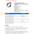 thumbnail image 2 of Front Lower Control Arm Set - Compatible with 2018 - 2022 Chevy Traverse 2019 2020 2021, 2 of 2