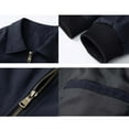 thumbnail image 4 of Iugvhana Golf Jacket for Men Full Zip Lightweight Jacket Waterproof Long Sleeve Lapel Collar Hiking Outdoor Jacket Windbreaker Navy XL, 4 of 6