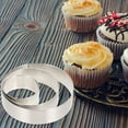 thumbnail image 3 of OUNONA Stainless Steel Cake Ring Molds for Baking Use Easy to Clean and Demold 3pcs Set Silver, 3 of 8