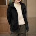 thumbnail image 7 of Cethrio Fleece Jackets for Girls, Lightweight Warm Soft Zipper Fall Winter Outerwear Black Size 7-8 T, 7 of 7