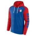 thumbnail image 2 of Men's Fanatics Royal/Red Philadelphia 76ers Big & Tall Down and Distance Full-Zip Hoodie, 2 of 3