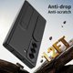 thumbnail image 4 of For Samsung Galaxy Z Fold 6 Slim Case Kickstand Wristband PC Phone Cover with Tempered Glass Film -, 4 of 5