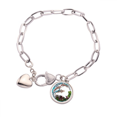 thumbnail image 1 of Carpe Lotus Géométrie Coeur Chaîne Bracelet Bijoux Charme Mode, 1 of 3