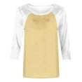 thumbnail image 3 of ylioge 3/4 Length Sleeve Womens Tops Casual Loose Y2k Color Contrast Stitching Crewneck Sweatshirts Pullover Top Blouses Shirts Fall Reduced Price and Clearance Sale, 3 of 4