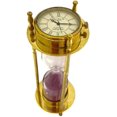 thumbnail image 2 of Maritime Treasures Antique Brass 6" Hourglass Sand Timer, Nautical Sand Timer With Compass & Clock, Home and Office Décor, Birthday Gift, Anniversary Gift, 2 of 4