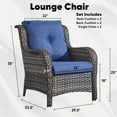thumbnail image 4 of Gymojoy Patio Furniture Chair(Set of 2),Outdoor PE Wicker Lounge Chair with Cushion,Navy, 4 of 5