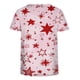 thumbnail image 5 of Día de la Independencia Mujer Casual Sexy Moda Verano Camiseta de cuello redondo Impreso Manga corta Tops Blusa Pompotops hkajfhjk467734, 5 of 5