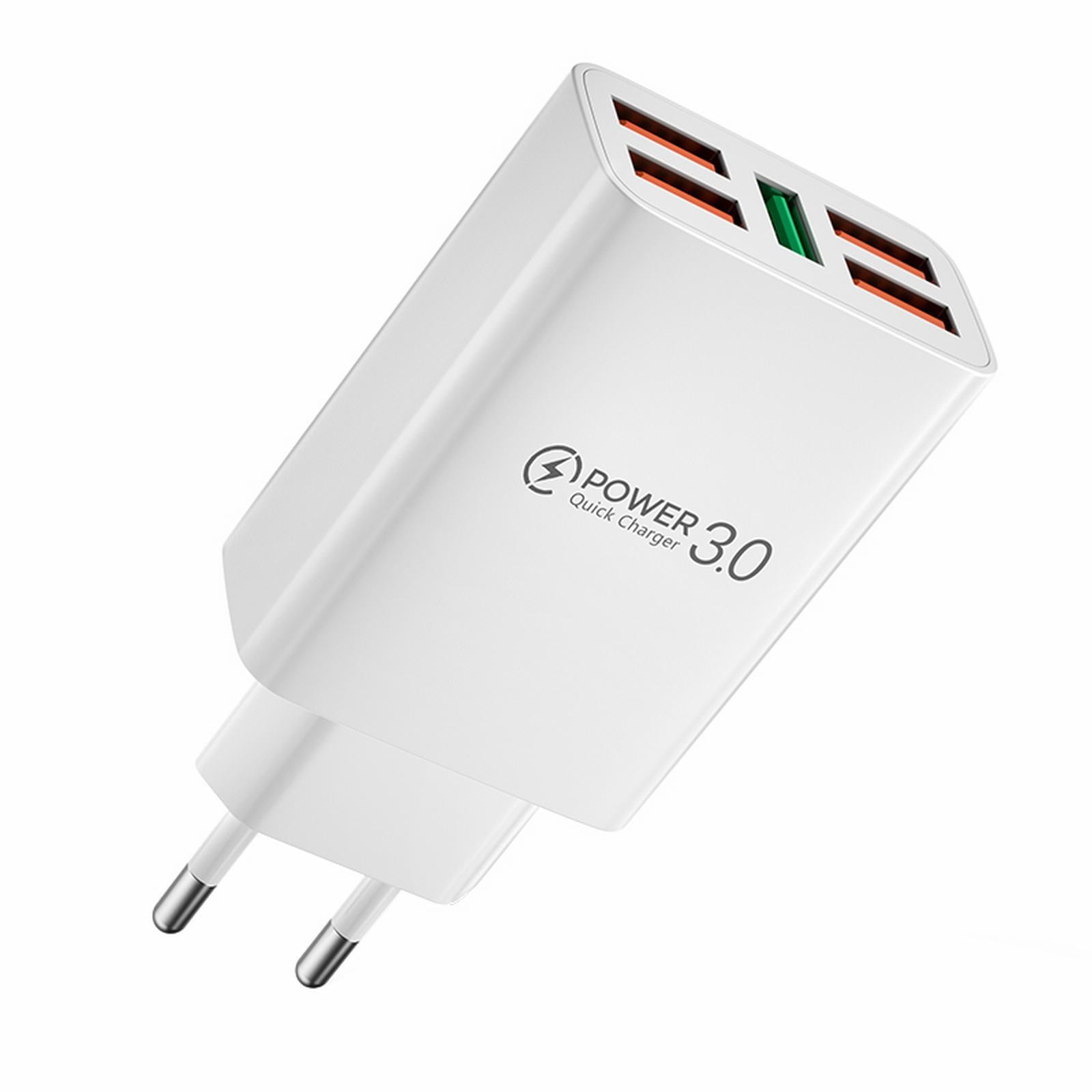 Ykohkofe 5USB 2.1A Smartphone Charger Wall Mount Portable Mobile Phone Fast Charger 5v/2a