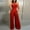 Red, variant on Kiplyki Trendy Pants for Women Solid Color Multi Strap Cross Wide Leg Jumpsuit