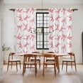 thumbnail image 2 of Pink Bow Ribbon Kitchen Curtains, Vintage Modern Art Bowknot Light Filtering Window Curtain Panels, 2Pcs Rod Pocket Window Treatments Set for Living Room Bathroom Bedroom 52x72 Inches, 2 of 9