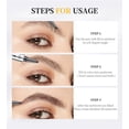 thumbnail image 3 of Fork Tip Liquid Eyebrow Pen, Medium Brown, Waterproof Long Lasting Brow Pen, Natural Defined Hair Like Brows for Most Daily Hair Colors, 3 of 4