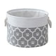 thumbnail image 2 of Cesta de tela plegable | Organizador de tela gris para el hogar, ropa y juguetes | Contenedor plegable de 35 x 25 cm con asas, 2 of 6