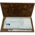 thumbnail image 3 of Genuine Leather Checkbook Cover For Men & Women Checkbook Holder Wallet RFID Blocking USA Series Tan, 3 of 6