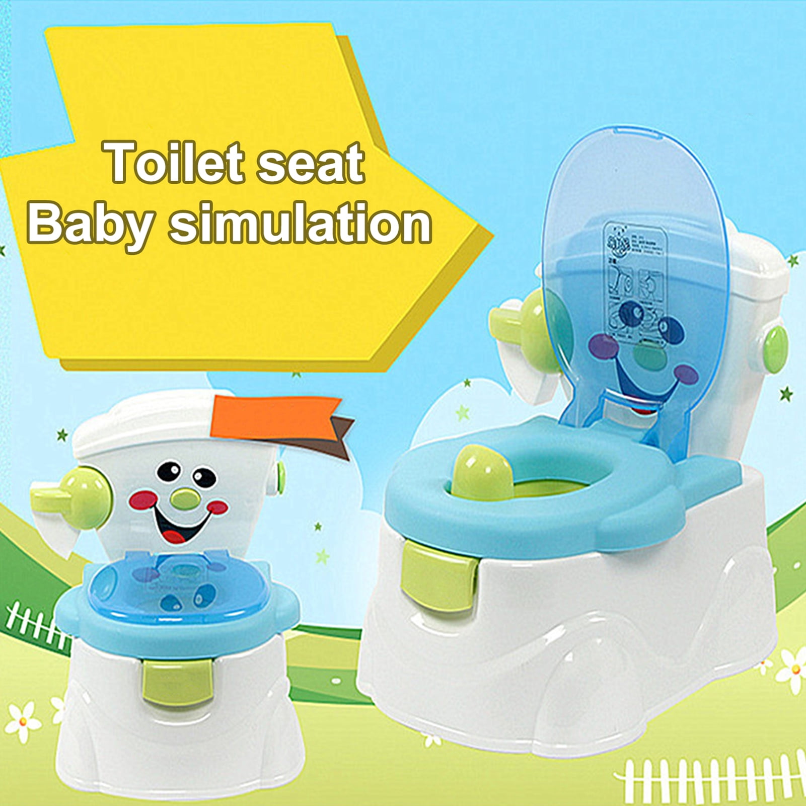 Wirlsweal Children Toilet with Lid Detachable Drawer Separation Type Large Capacity Outdoor ...