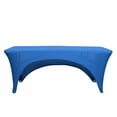 thumbnail image 5 of Balsa Circle 8 Feet Royal Blue Fitted Spandex Tablecloth Open Back Rectangle Table Cover Event, 5 of 8