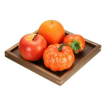 Uxcell Bamboo Serving Tray, 8 x 8 Inch Square Wooden Trays Portable Serving Platters for Food Fruit, Snacks, Bread, Vanity, Weddings, Picnics, Brown (Flat)