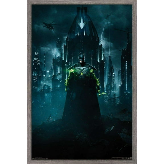 DC Comics Video Game - Injustice: Gods Among Us 2 - Batman Key Art Wall Poster, 14.725" x 22.375", Framed