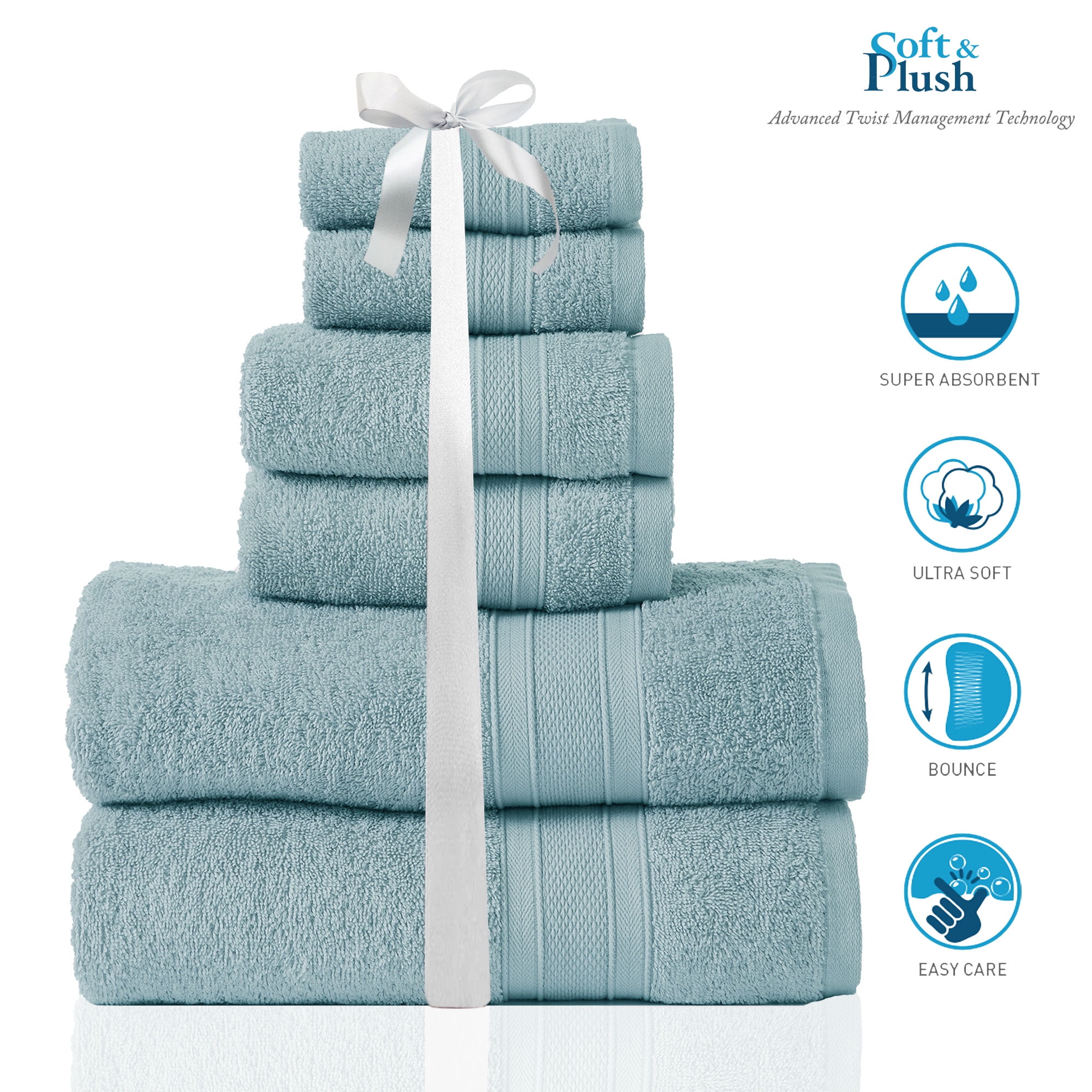 2pc I'm Plush Bath Towel Set Phantom Blue - Trident Group