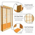 thumbnail image 5 of Red Lantern 7 ft. Tall Zen Shoji Sliding Door Kit - Honey, 5 of 8