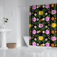 thumbnail image 2 of Pioneer Flower Floral Print Pattern Shower Curtain 84"x72", Bathroom Decorative Shower Curtain Set with 12 Hooks, Waterproof Washable, 2 of 6