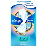 Always Infinity Feminine Pads, Size 3, Extra Heavy, Wings, Unscented, 28 Count