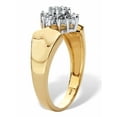 thumbnail image 2 of PalmBeach Jewelry Marquise Style Round Diamond Engagement Ring 1/5 TCW 18K Gold Plated Sterling Silver, 2 of 5