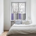 thumbnail image 4 of 24 Inch Long Tier Curtains for Kitchen, Retro Farmhouse Purple and Brown Ombre Wood Grain Bathroom Window Curtains Rod Pocket Short Curtains Window Treatment Tiers for Living Room Farmhouse 2 Panels, 4 of 5