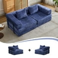 thumbnail image 6 of SOULART 78.74" Cloud Couch, Blue Modern Sectional Sofa Bed with Chenille Fabric, No Assembly Required for Living Room Bedroom, 6 of 12