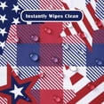 thumbnail image 5 of 4th of July Tablecloth, Red Blue Checkered and Stars Table Cloth, Waterproof Polyester Tablecloth, Patriotic Stars Tablecloth for Fourth of July Party Holiday Decoration, 60 x 84 inch, 5 of 6