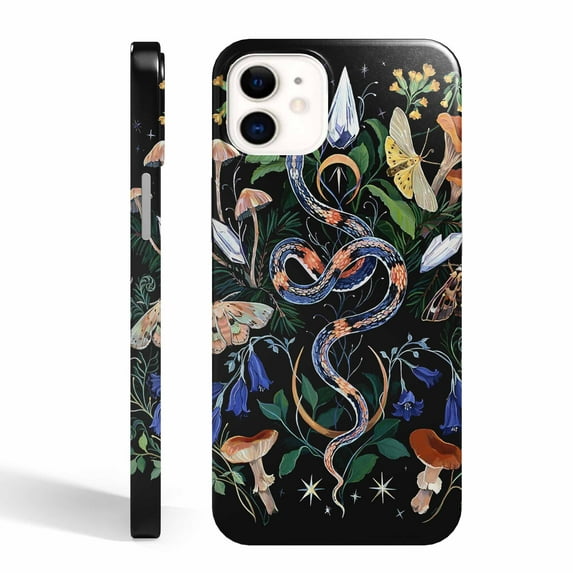 Tobelint Case for iPhone 11,Night Forest Snake Pattern Case with Side Print,Slim Bumper Full Cover