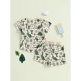 thumbnail image 6 of Baby Toddler Boy Dinosaur Outfit 3 6 12 18 24 Months 2T 3T 4T Short Sleeve T-shirt Elastic Waist Shorts 2 Pcs Summer Clothing Set, 6 of 9