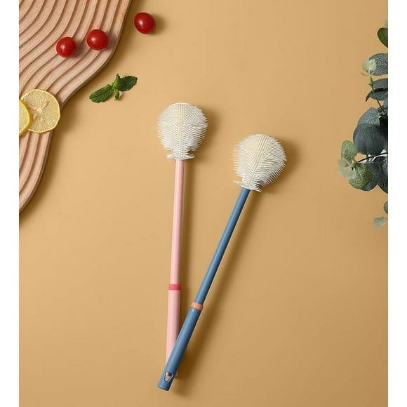 Xihbxyly Cepillo Limpiador para Biberones, Mango Largo Plegable, Cabezal Sin Ángulo Muerto, Limpieza Eficiente de Biberones y Utensilios, Herramienta Multiusos para El Hogar, Fácil de Guardar, Materi