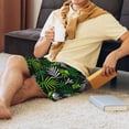 thumbnail image 5 of Balery Tropical Leaves1 Men's Cotton Knit Pajama Shorts Waistband & Pockets,Short Pajama Pants-Small, 5 of 8
