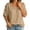 Khaki, variant on Casual Loose Fit Button Up Blouse Tunic Short Sleeve Summer Shirt with Pocket for Women - Versatile Everyday Outfit Easy Care and, L, Dark Green
