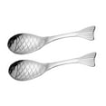 thumbnail image 4 of Homoyoyo Set of 2 Fish-Shaped Stainless Steel Kitchen Spoons, and Playful Design for Cooking and Serving, 4 of 8