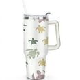thumbnail image 2 of Cute Sea Turtle 40 Oz Tumbler with Handle Lid and Straw, Stainless Steel Double Walled Vacuum Insulated Cup, Cute Anniversary Wedding Birthday Gifts Tumbler for Women Men Friends Outdoor Indoor, 2 of 7