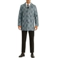 thumbnail image 2 of Abrigo de cuadros INSPIRE CHIC para hombres con solapa de muesca y bloque de color formal en gris S, 2 of 5