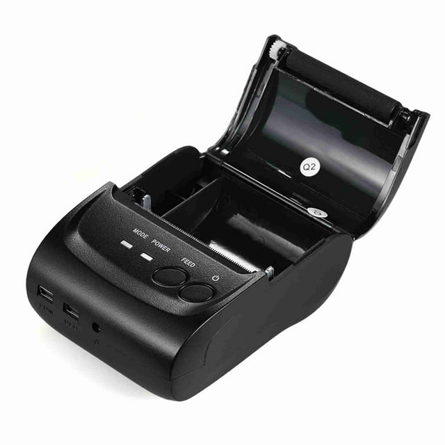Receipt Printer, Portable Thermal Printer, Compatible with 58mm Thermal Paper, Clear Printing, Applicable to Smart Phone and Computer